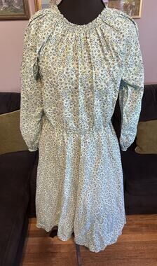 Soler UK Raquel Bea Peasant Knee Length Floral Dress Cottagecore Luxury New